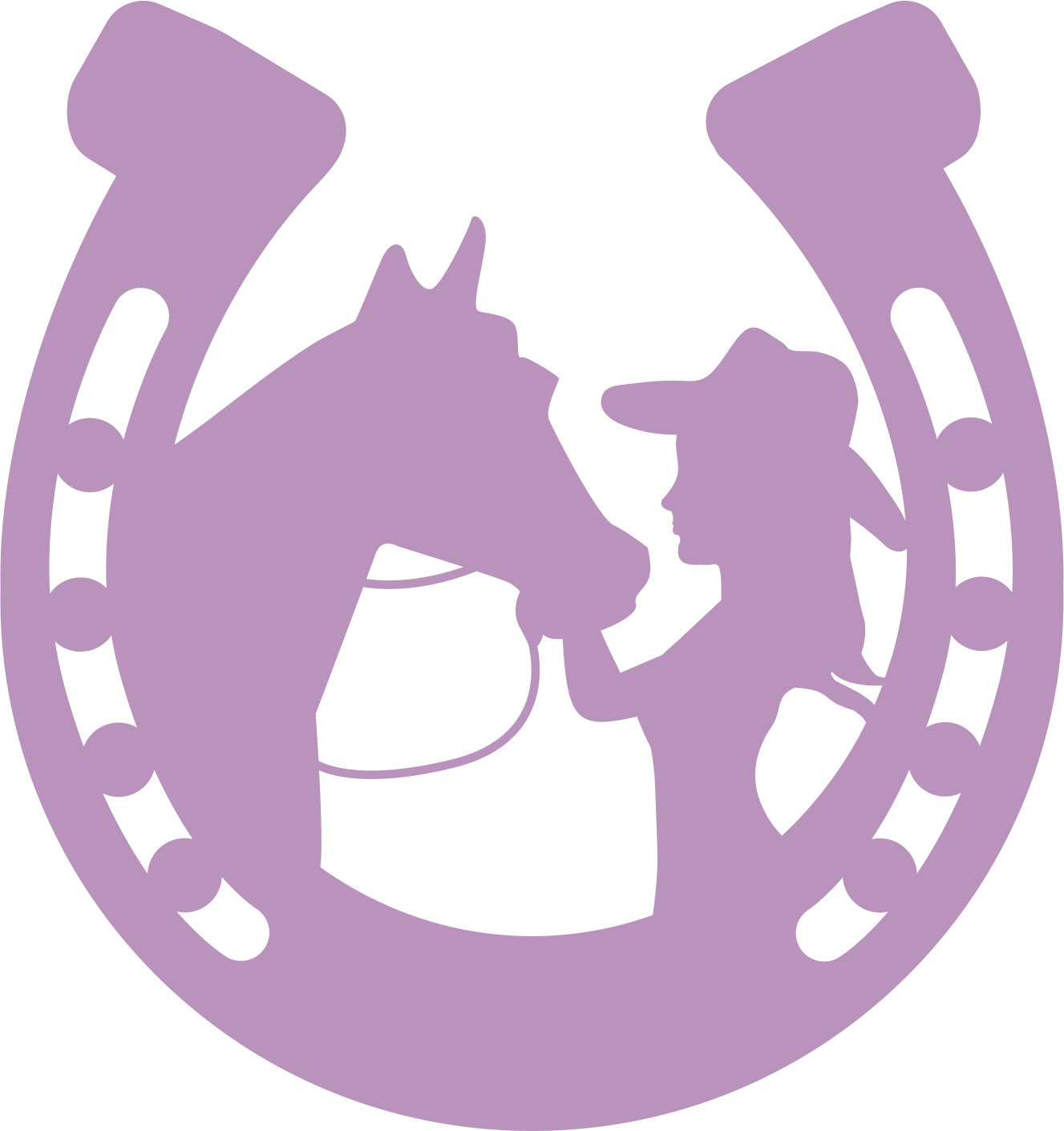 Horseshoe Cowgirl Vinyl Decal Sticker Yeti Car SUV Truck Window Tablet Laptop