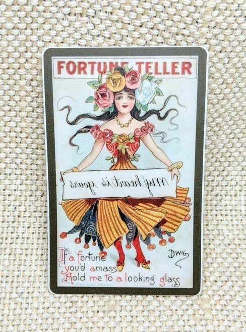 FORTUNE TELLER Vinyl Sticker 3 "x 2" Laptop Notebook Mug Fade Resistant