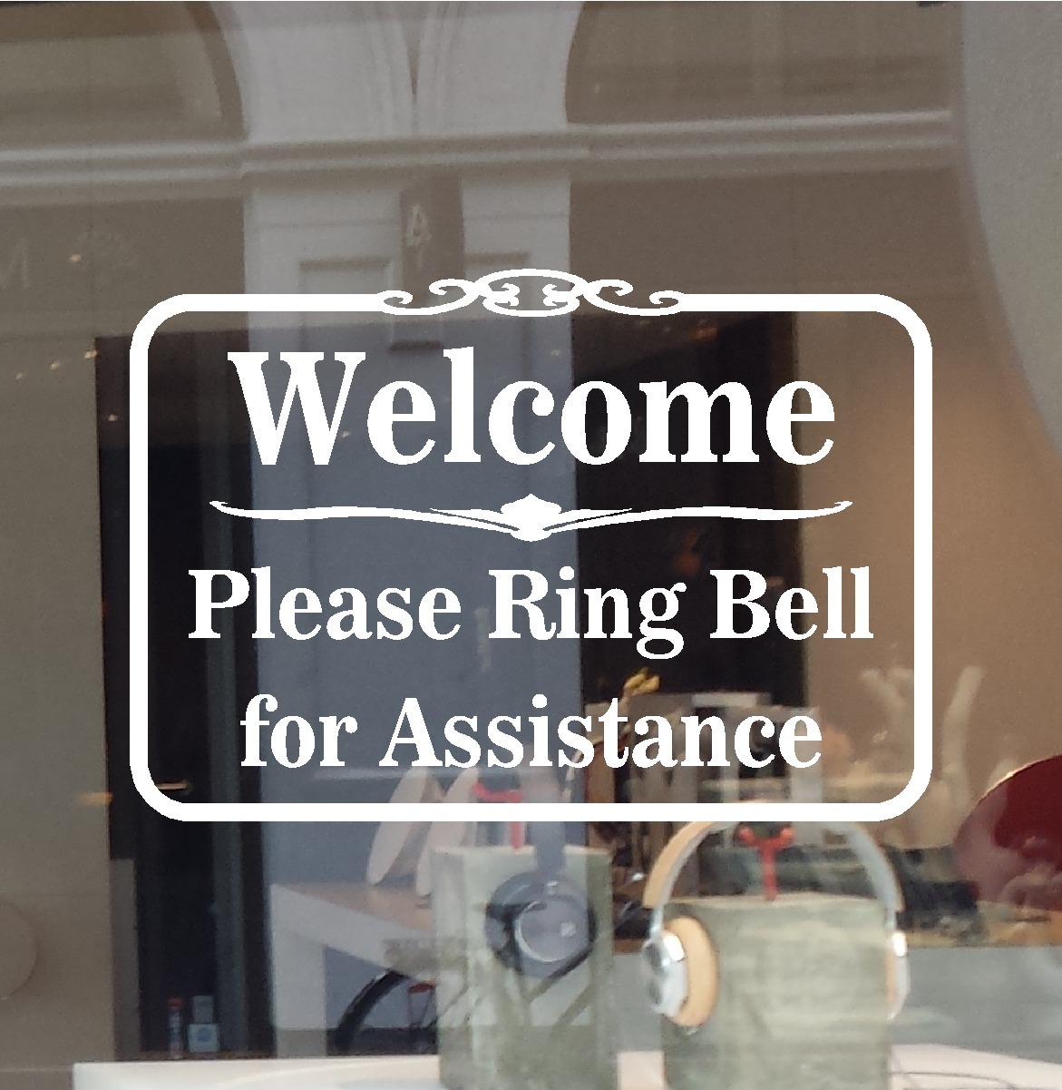 Please Ring Bell Sign Decal Vinyl Sticker Welcome Assitance Service Help Notice