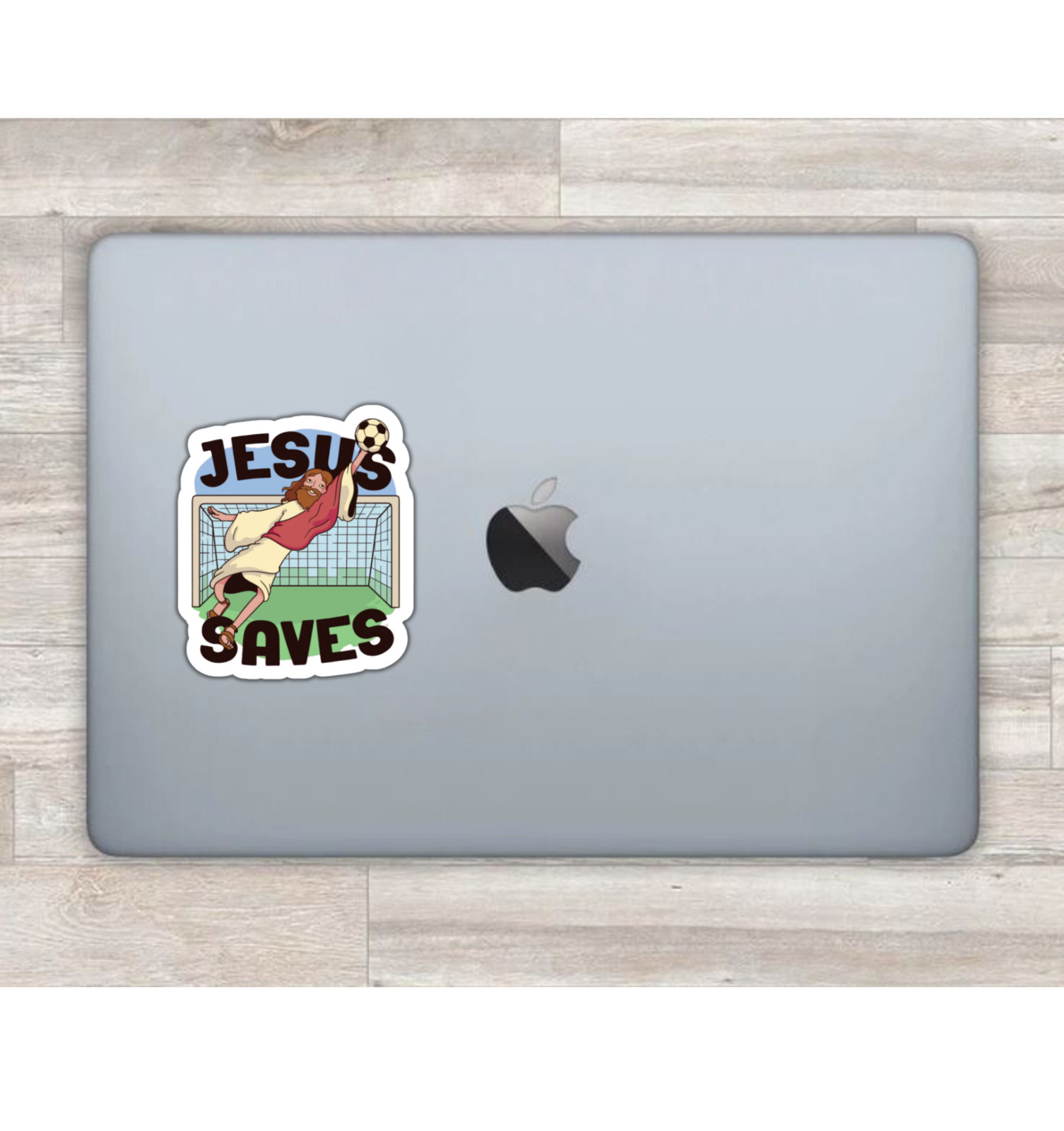 Jesus Saves Soccer Goalie Die Cut Glossy Fridge Magnet
