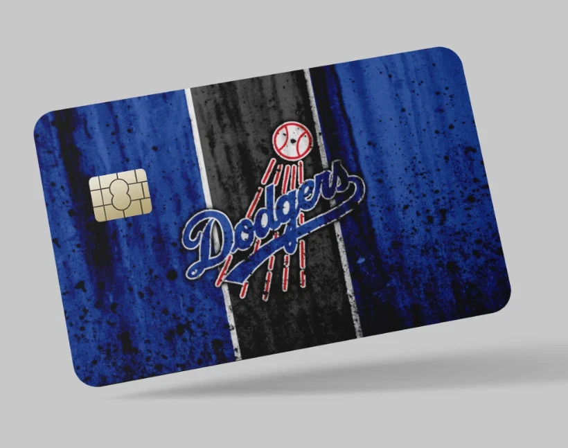 LA Dodgers Distressed Credit Card Skin Baseball Debit Vinyl Sticker