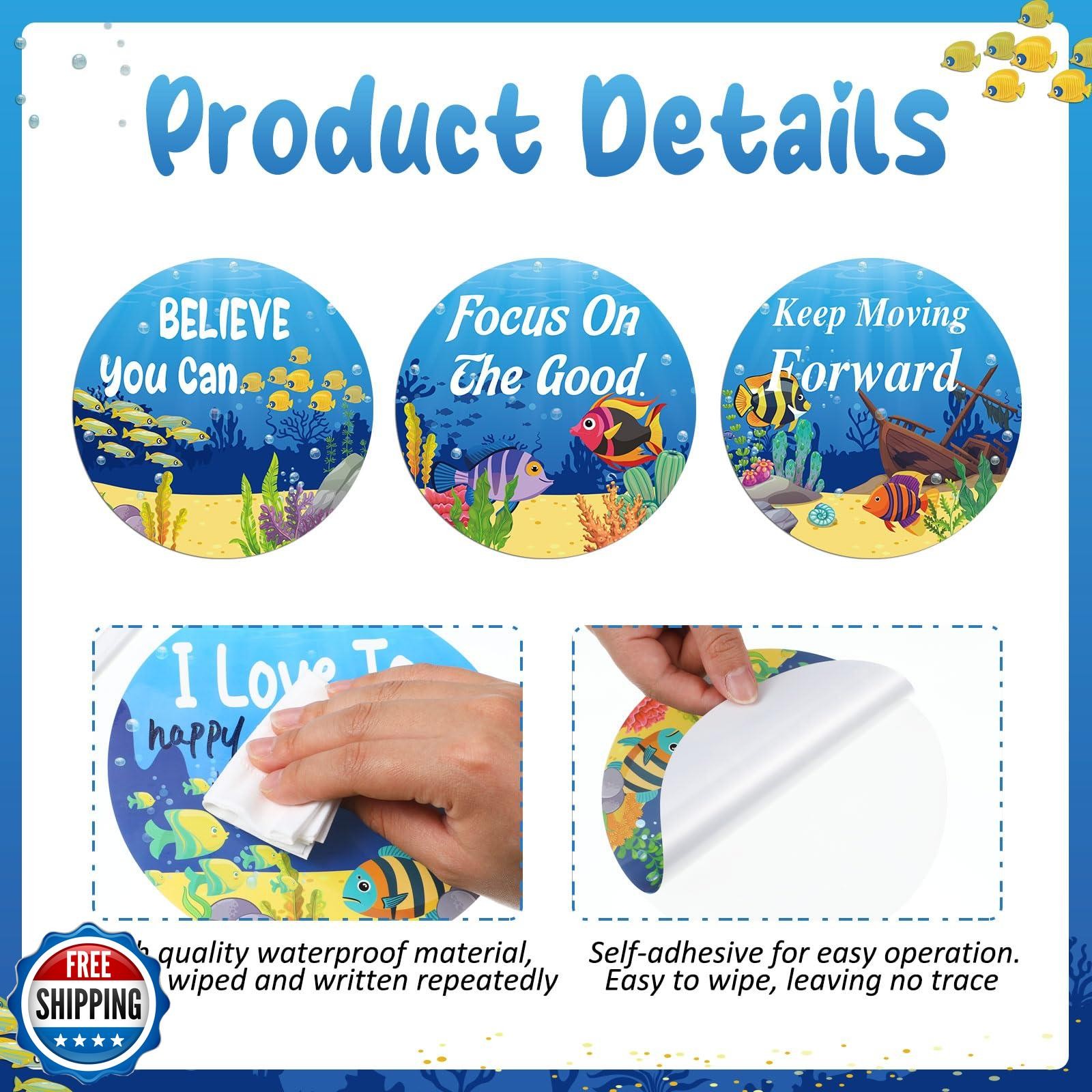 Outus 30 Pcs 6" Classroom Floor Stickers Line up Spots Large Inspirational F