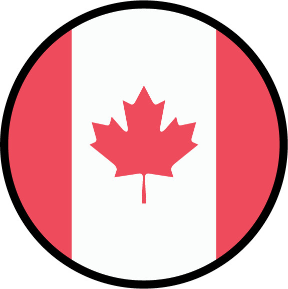 Canada Flag Circle Sticker Decal