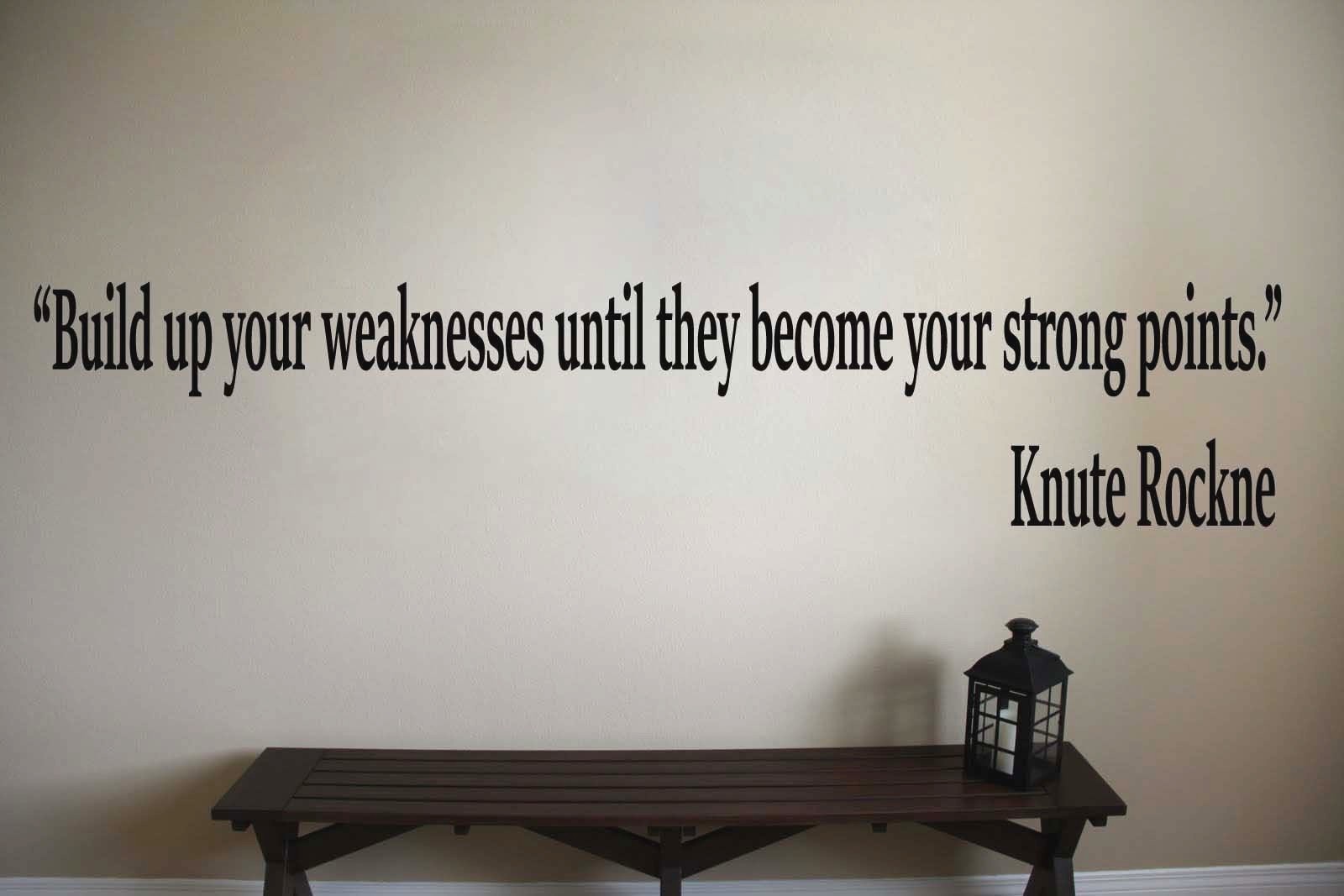 Knute Rockne Notre Dame Coach Football Quote Vinyl Wall Sticker Decal (b)