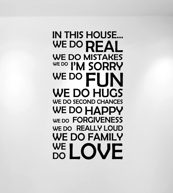 In This House We Do Vinyl Wall Decal Sticker Family Quote Giggle Art Inspire