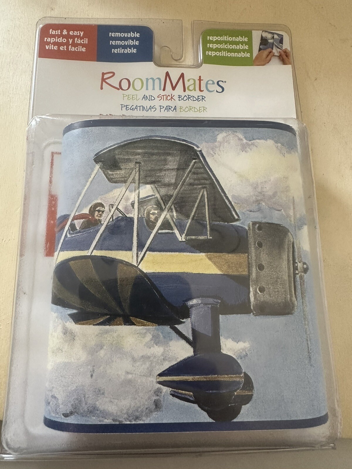RoomMates for Kids Airplanes Planes Vinyl Removable Peel Stick Border 5"x15'