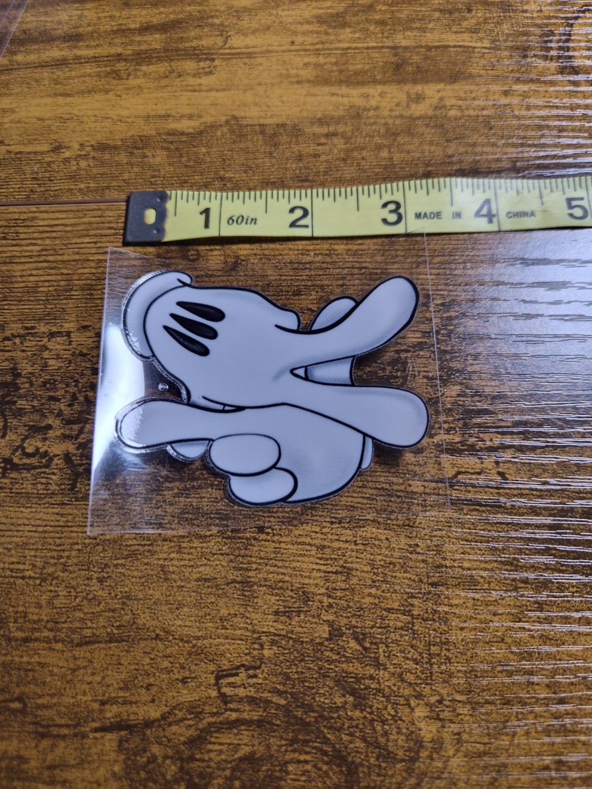 LA Mickey Mouse Hands 3" Tall High Quality UV DTF Raised Decal Sticker