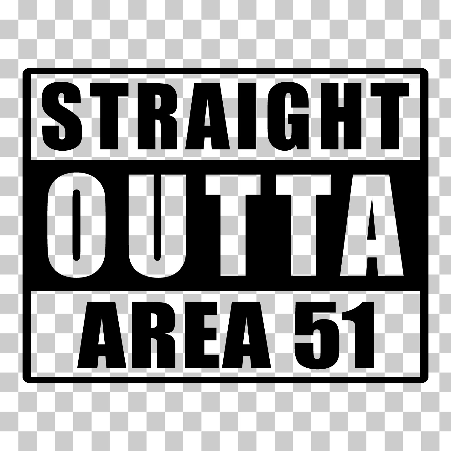 Straight Outta Area 51 Sticker Decal Nevada Alien UFO Car Truck Window Computer