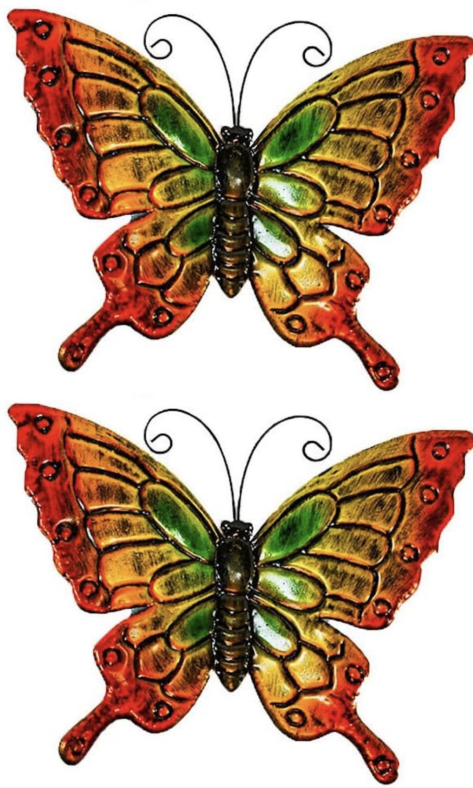 STC World Metal Butterfly Wall Art Outdoor Garden Decor Large Multicolor Wall…