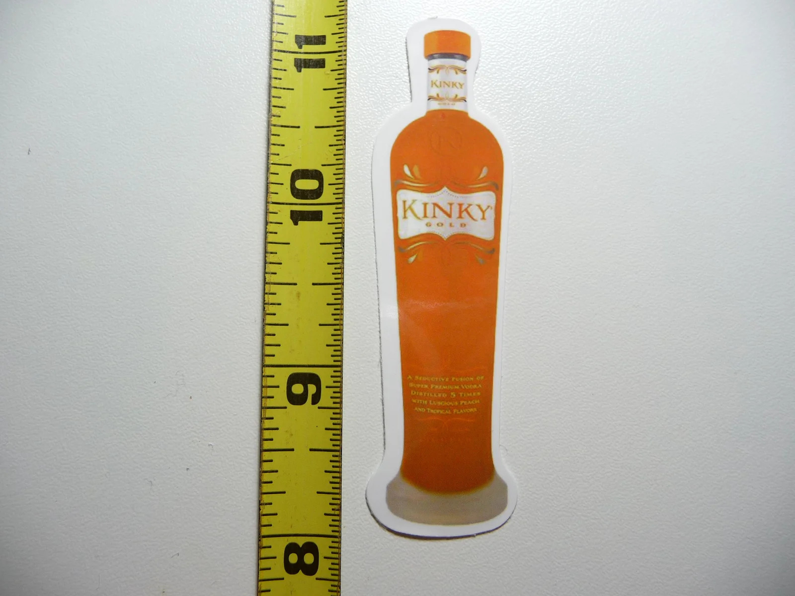 GOLD VODKA BOTTLE SMALL STICKER DECAL BAR ALCOHOL FUN PARTY CELEBRATION