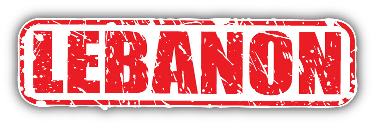 Lebanon Grunge Stamp Car Bumper Sticker Decal