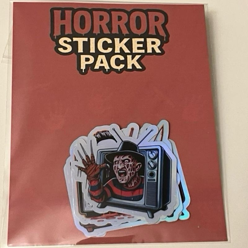 Mystery Horror Holographic Sticker Pack (Set Of 8 Stickers)