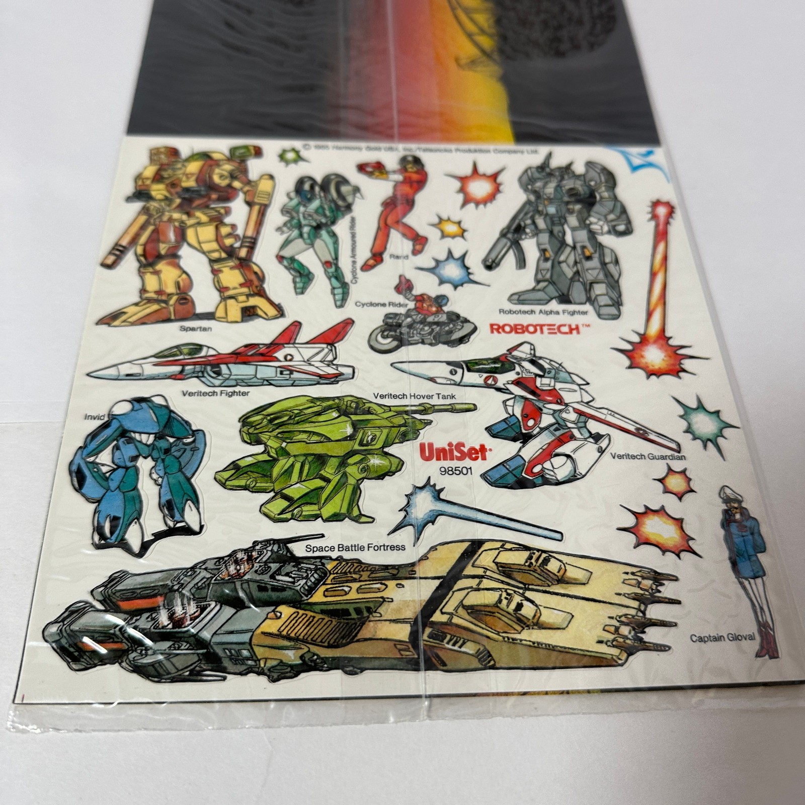 Vintage 1985 Press & Peel Robotech Vinyl Sticker Set Brand New