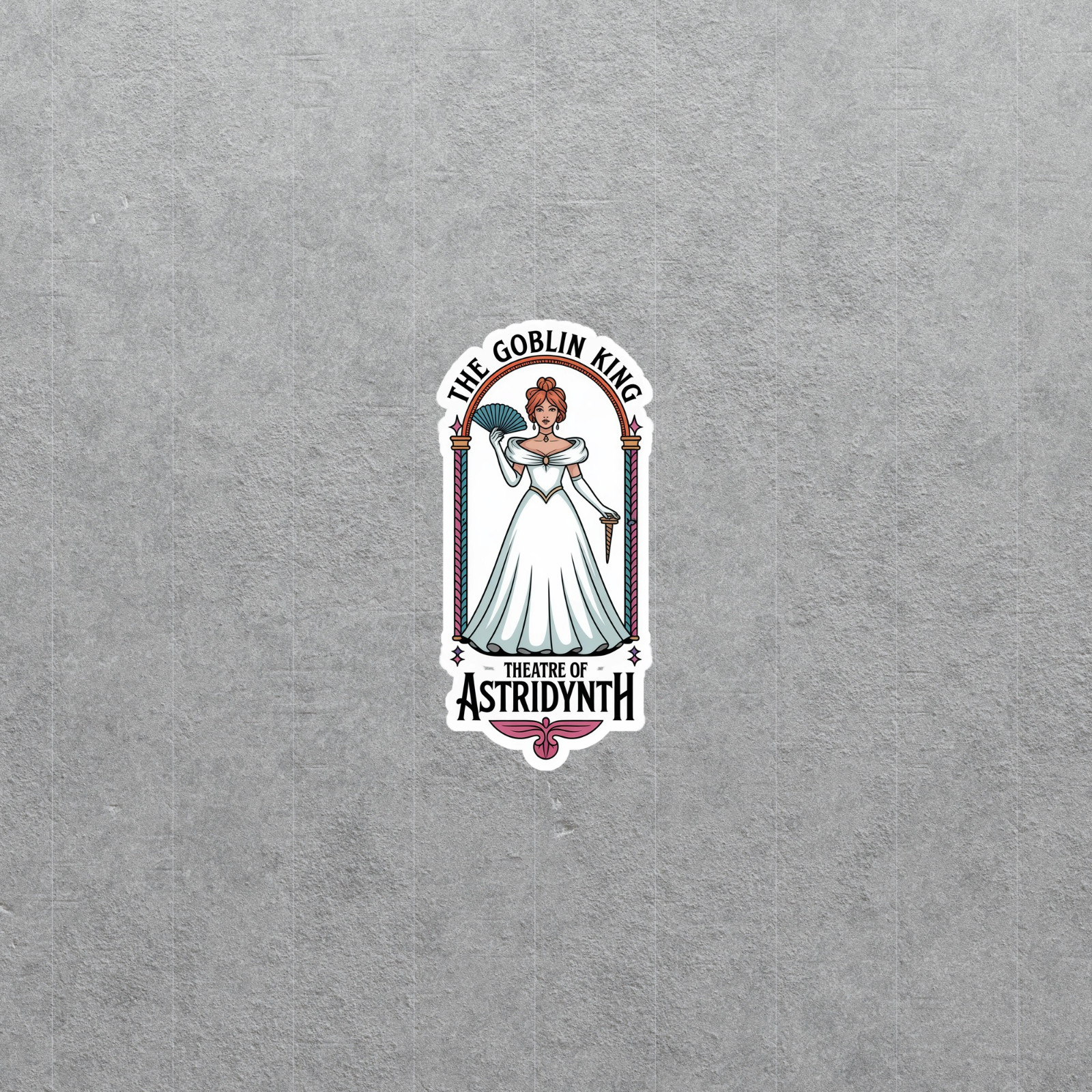 Elegant Fantasy Theatre Art Sticker – Goblin King Design #6306