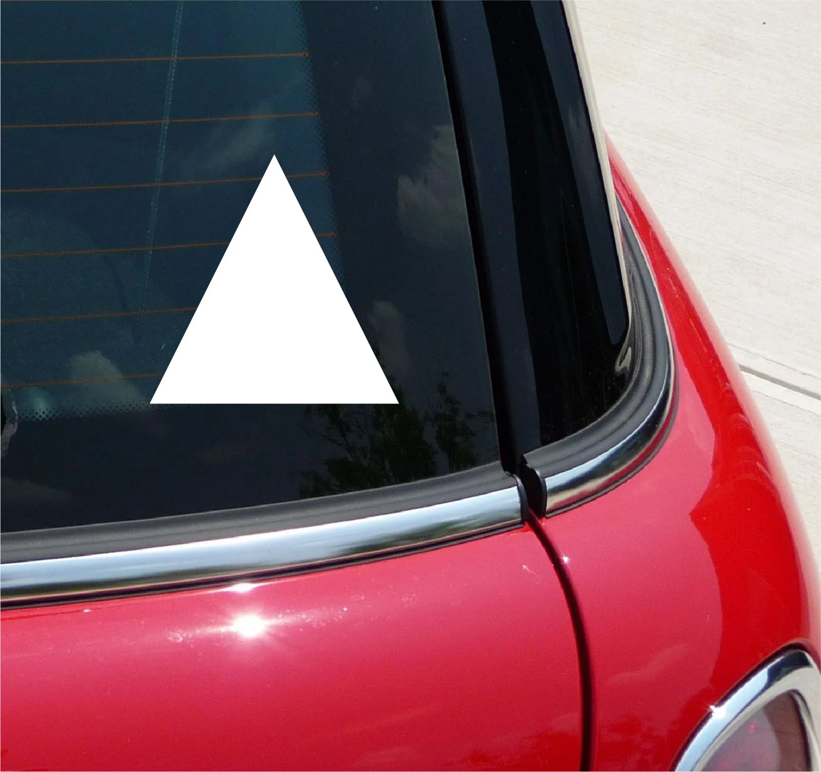 TRIANGLE PYRAMID STICKER DECAL CAR WINDOW SHAPE DESIGN CLASS MATH