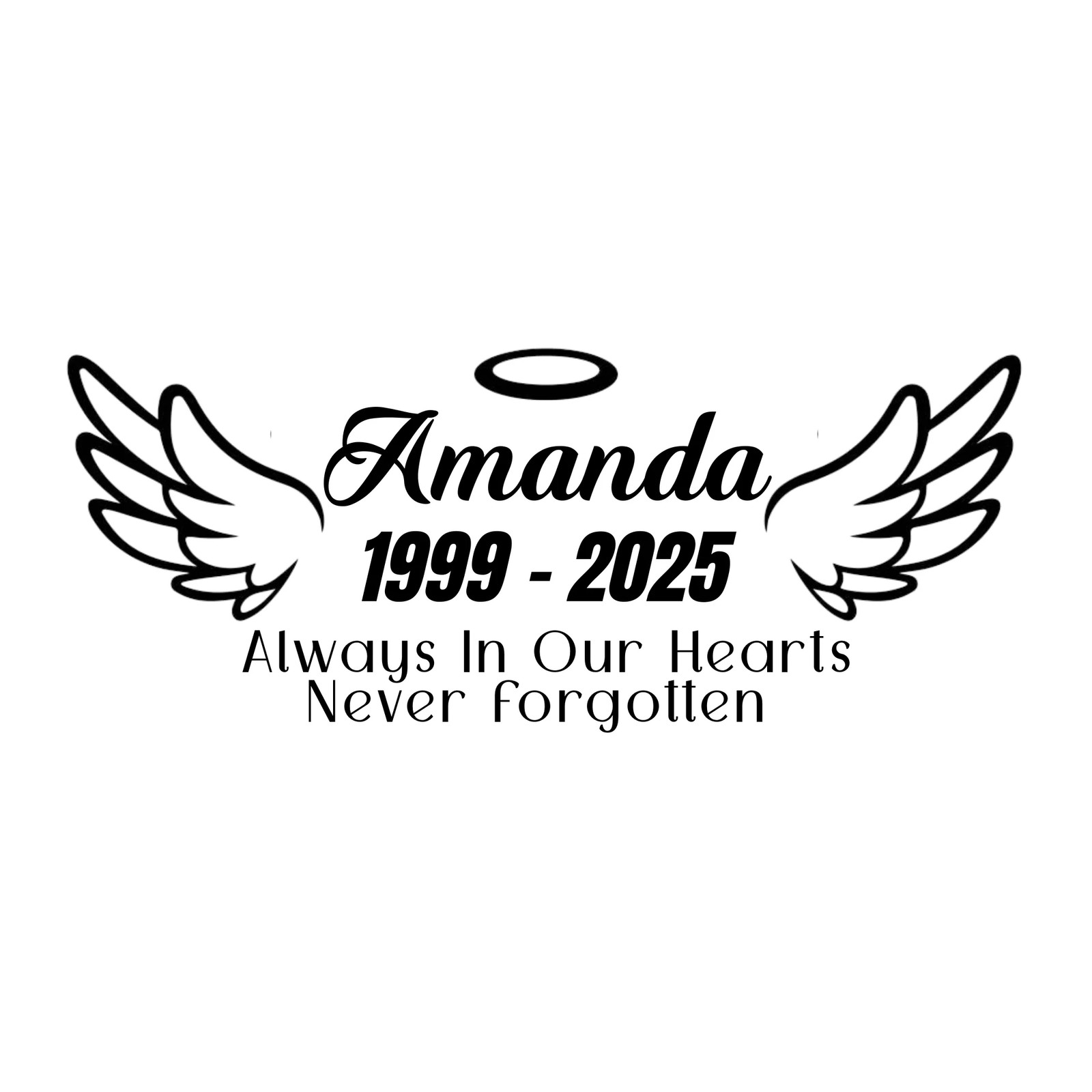 Custom Memorial Car Window Waterproof Decal Sticker Always in our Hearts | Gift