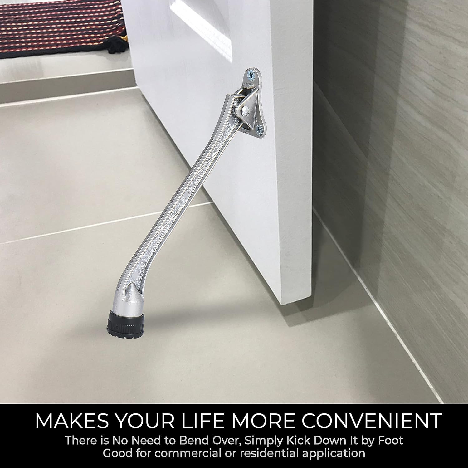 7" Heavy Duty Kick down Door Stopper, Commercial Pedal Door Holder with Non-Slip