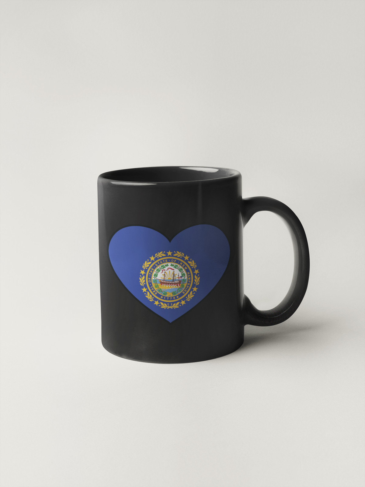 State of New Hampshire Flag Heart Sticker Decal USA New Hampshire State