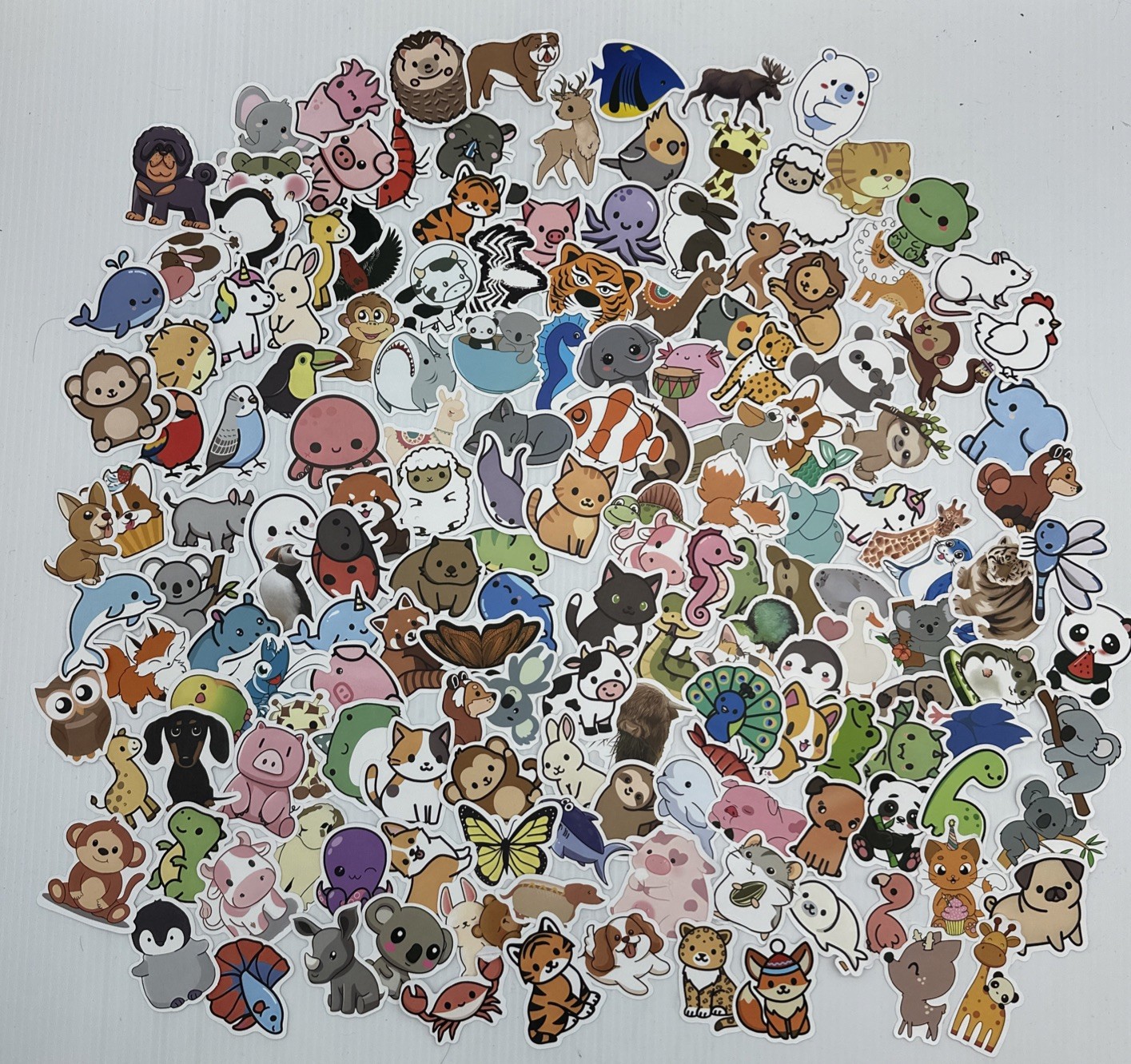 Lot Of 163 Random Small Animal Stickers Decals {HH}