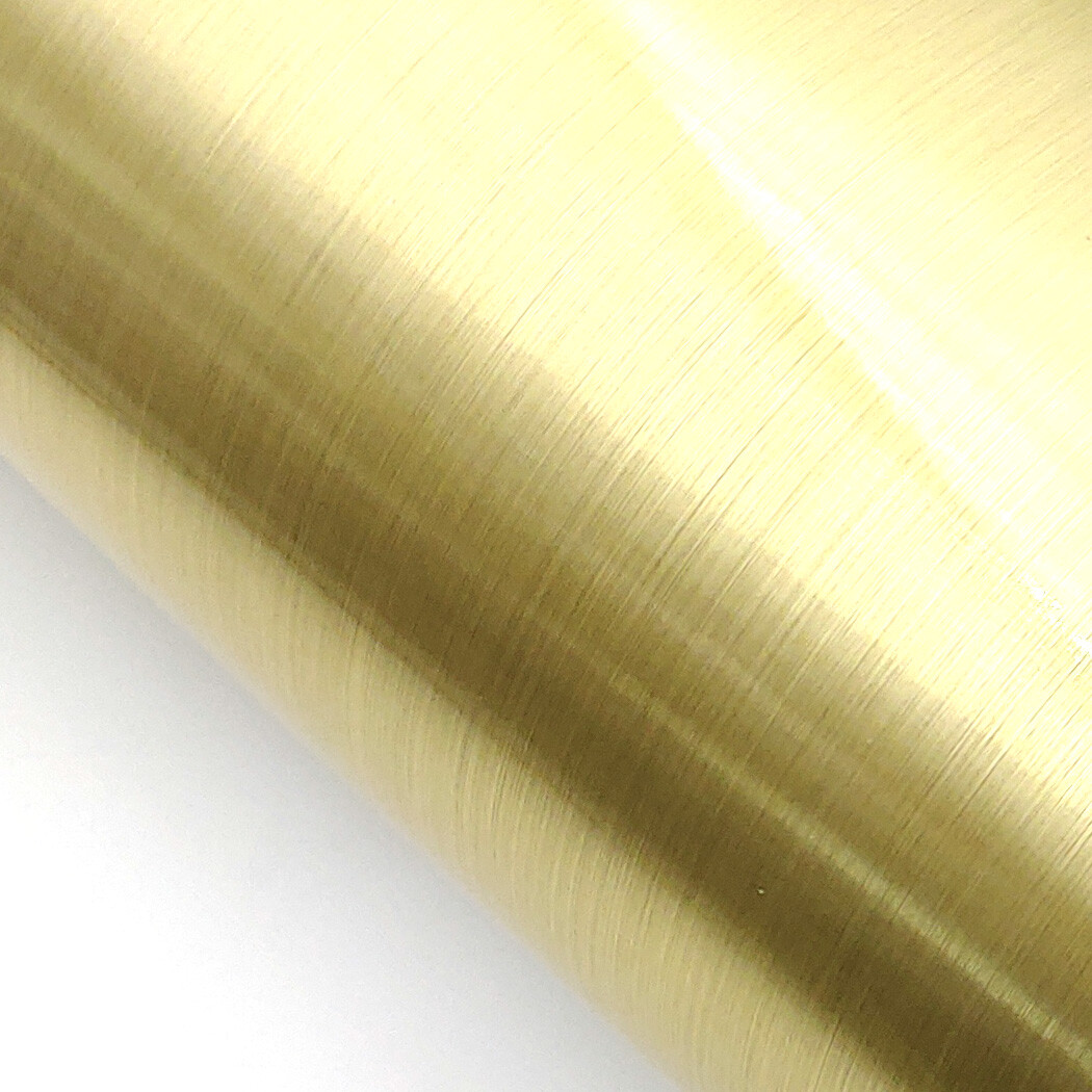 Brushed Metal Look Contact Paper Film Gold, Metallic Shelf Liner
