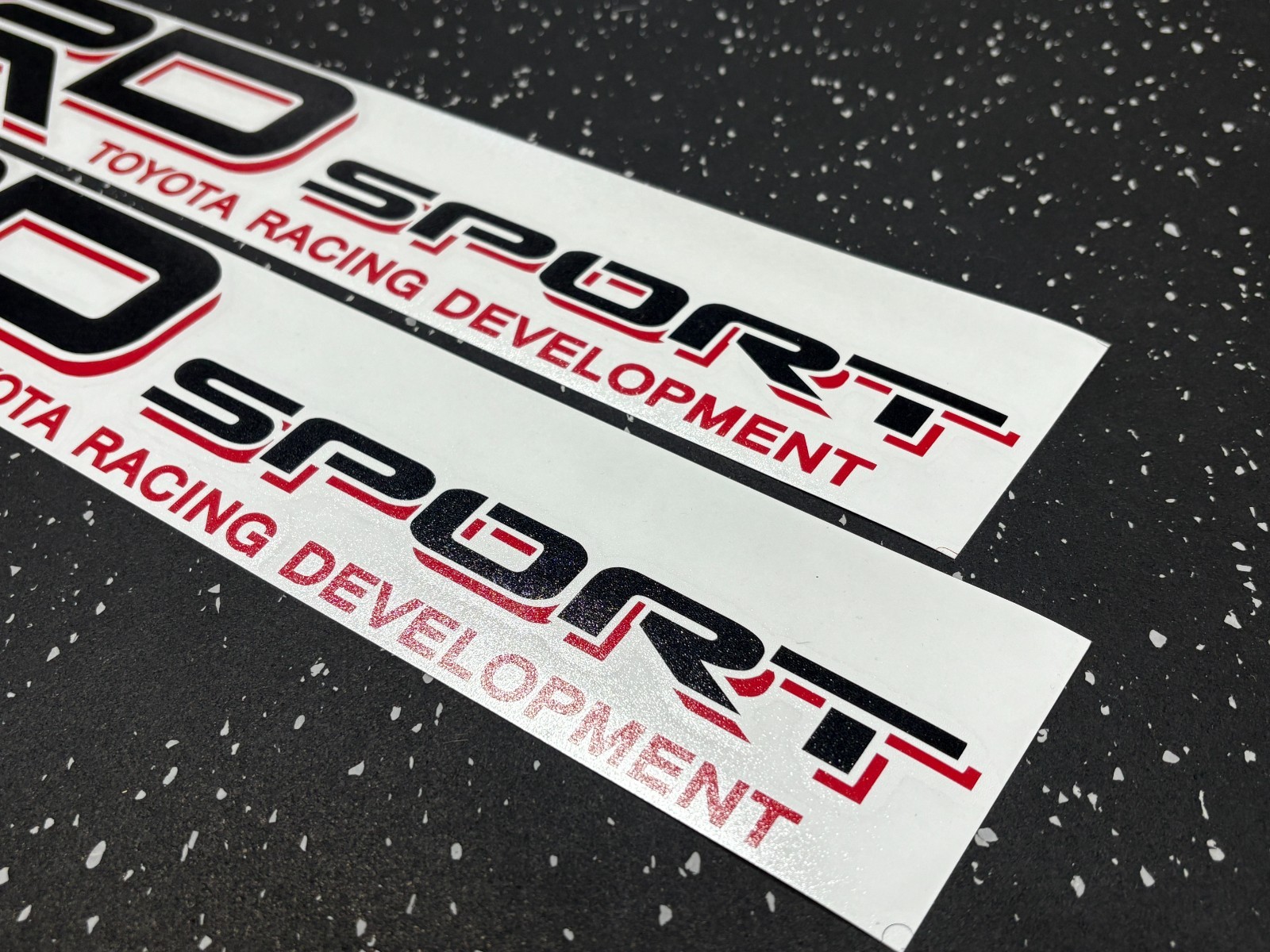 2x TRD Sport – Black/Red – Vinyl Decal fits Tacoma 4Runner Tundra Truck [Outdoor