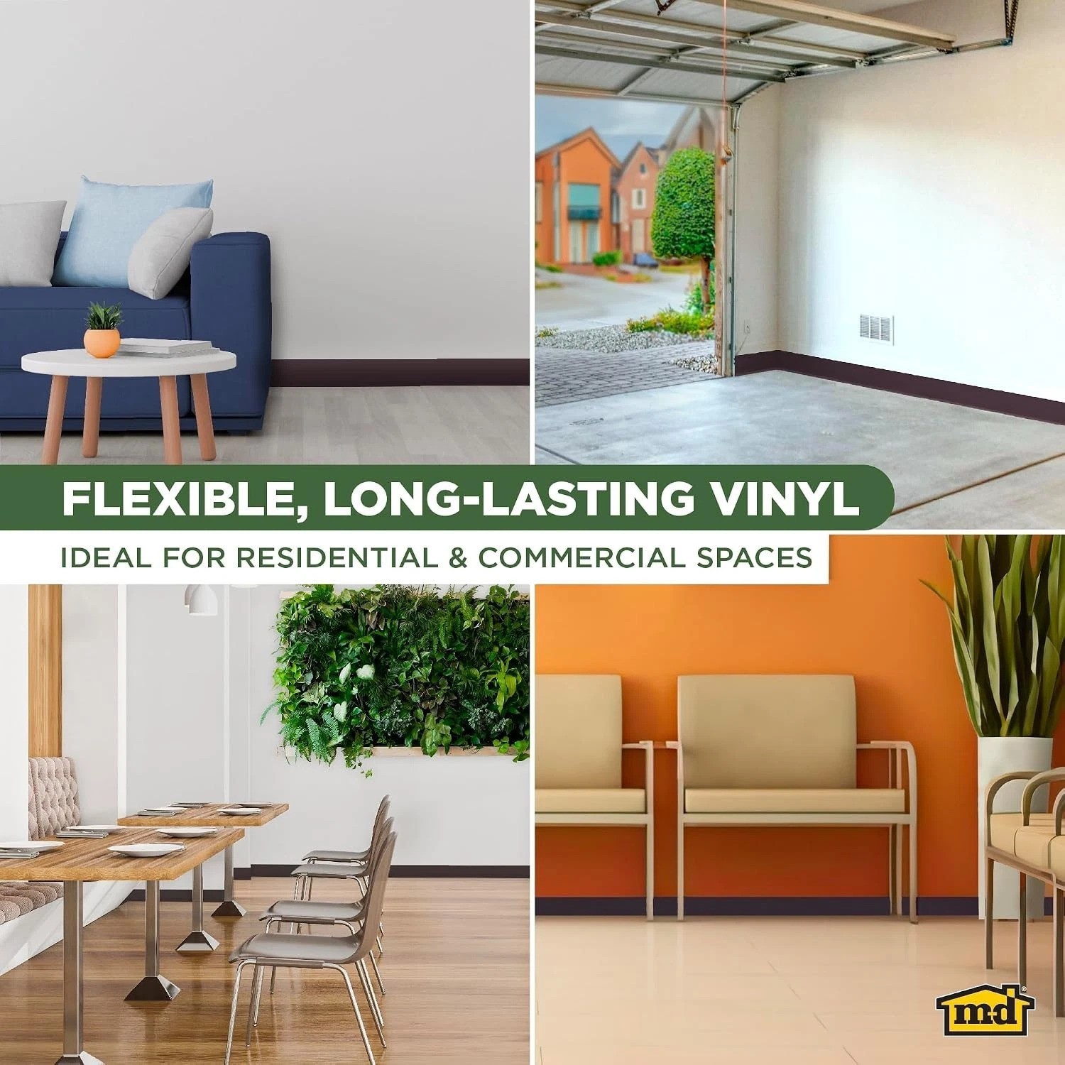 4in x 60ft Vinyl Trim Molding in Brown – Durable and Waterproof Solution