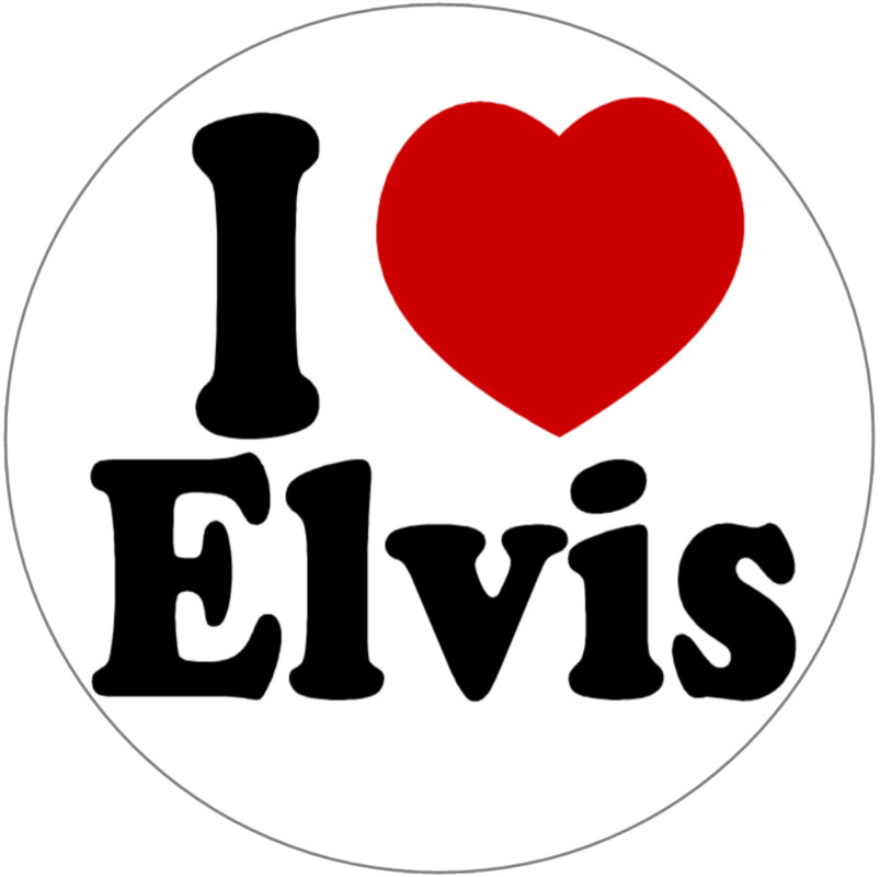 I Love Elvis – 3 Inch Circle Sticker 3" x 3"