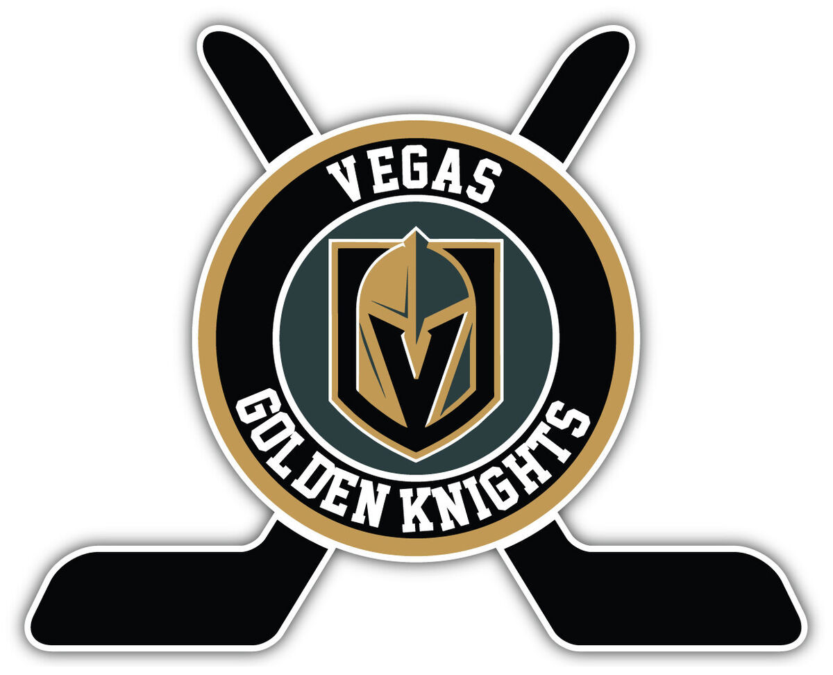 Vegas Gold Black Hockey Weather Resistant Vinyl Sticker/Decal 07