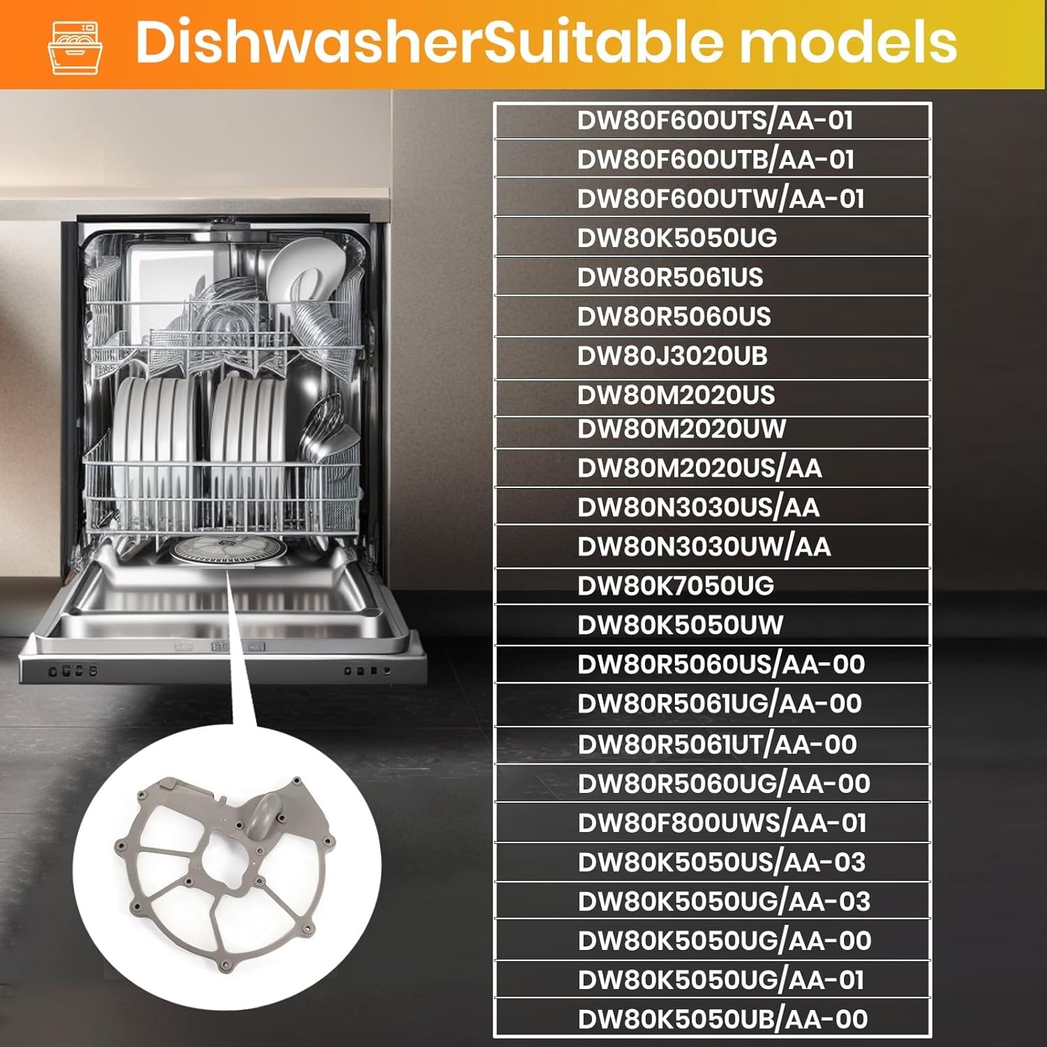 Upgrade DD81-01635A For Samsung Dishwasher Mesh Filter Sump (Hump Gray