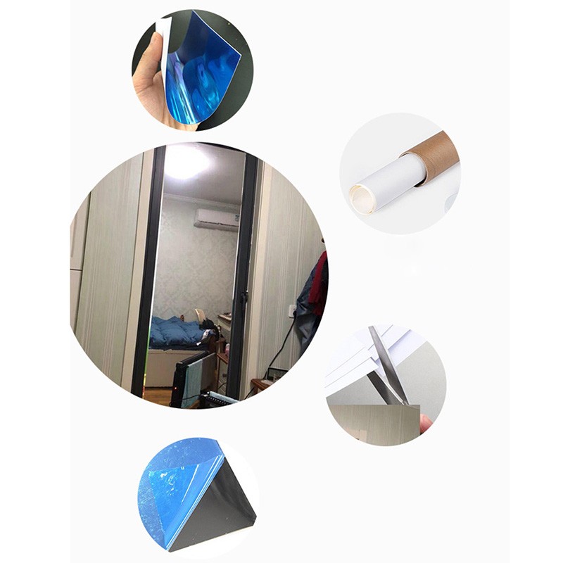 Flexible Mirror Sticker Water Proof Self Adhesive Peel and Stick On Mirror