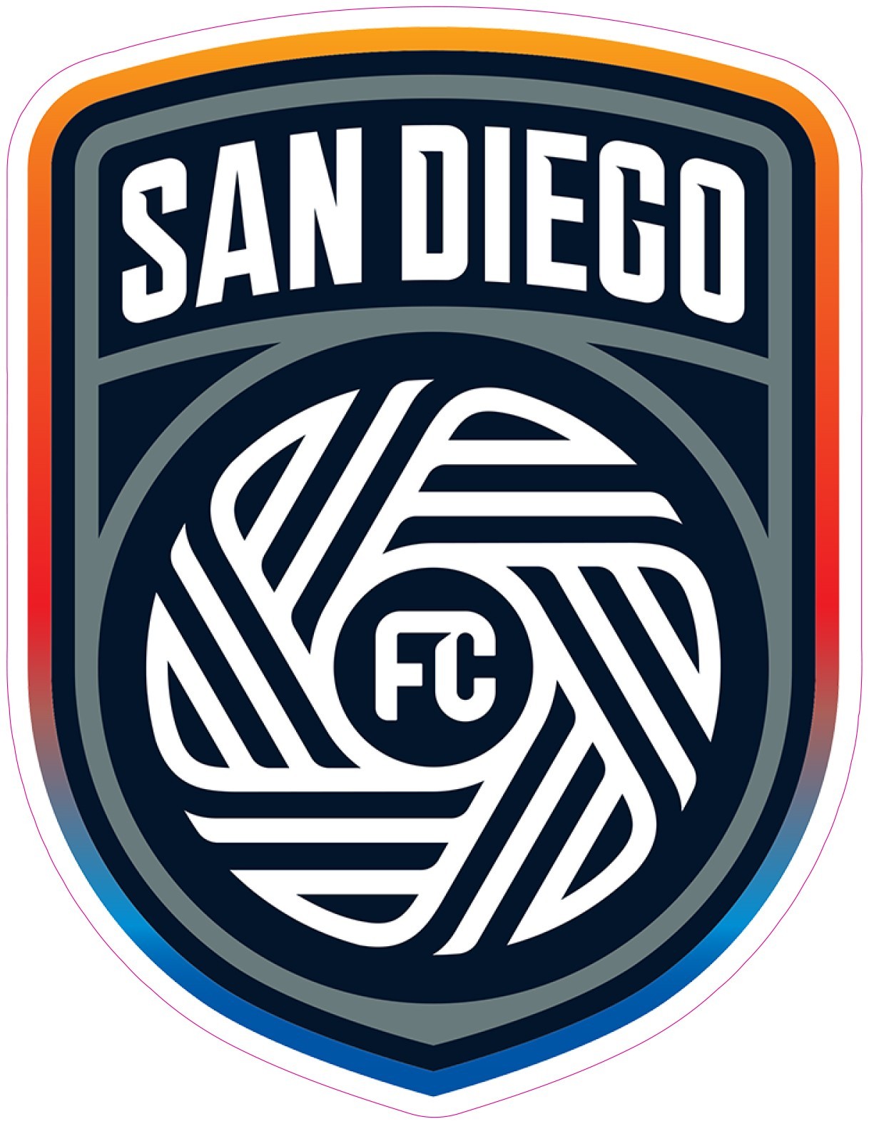 San Diego FC Soccer Vinyl Decal Sticker Car Truck Bumper Laptop Mug Tumbler