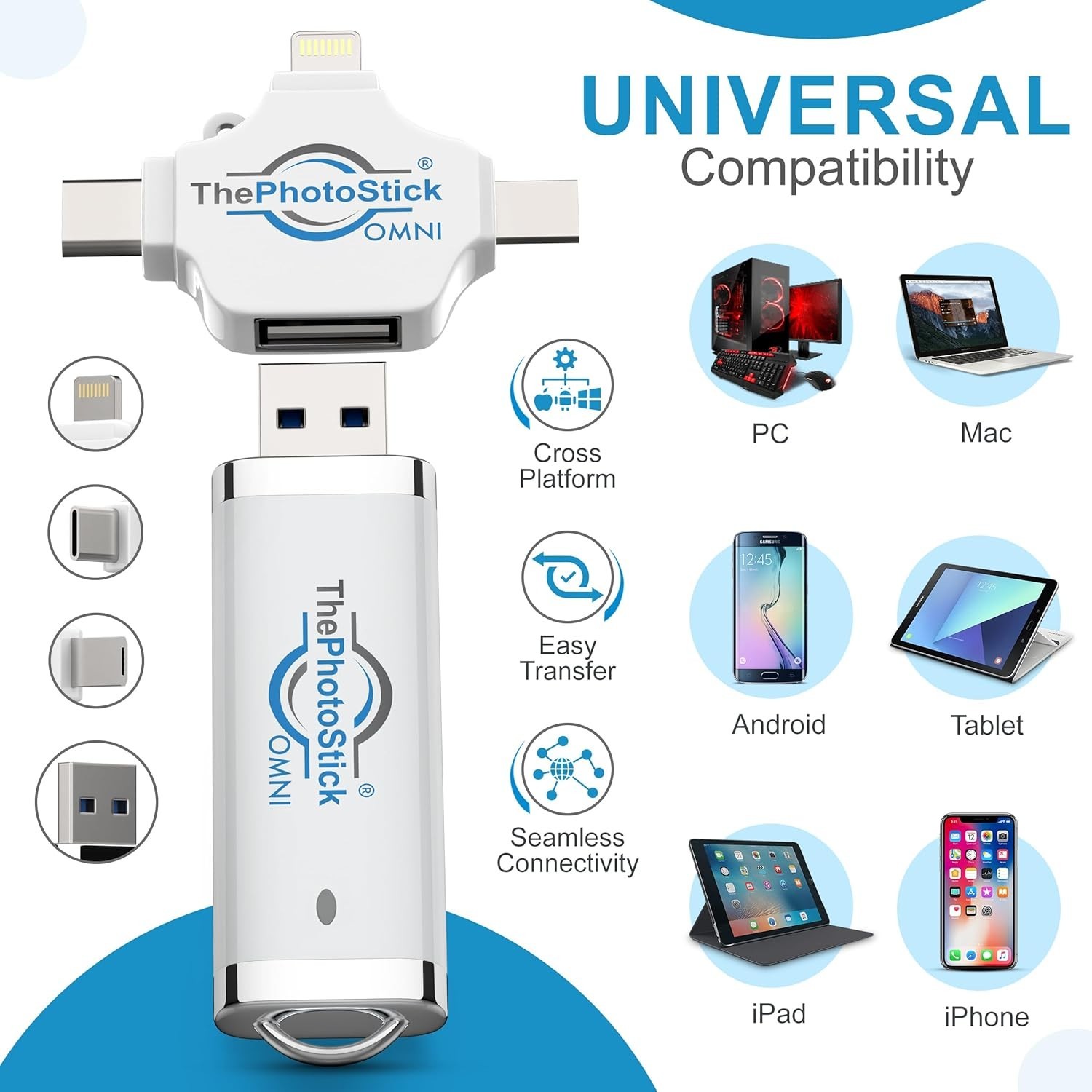 Omni 32GB Memory Stick & USB Flash Drive – Photo & Video Backup f