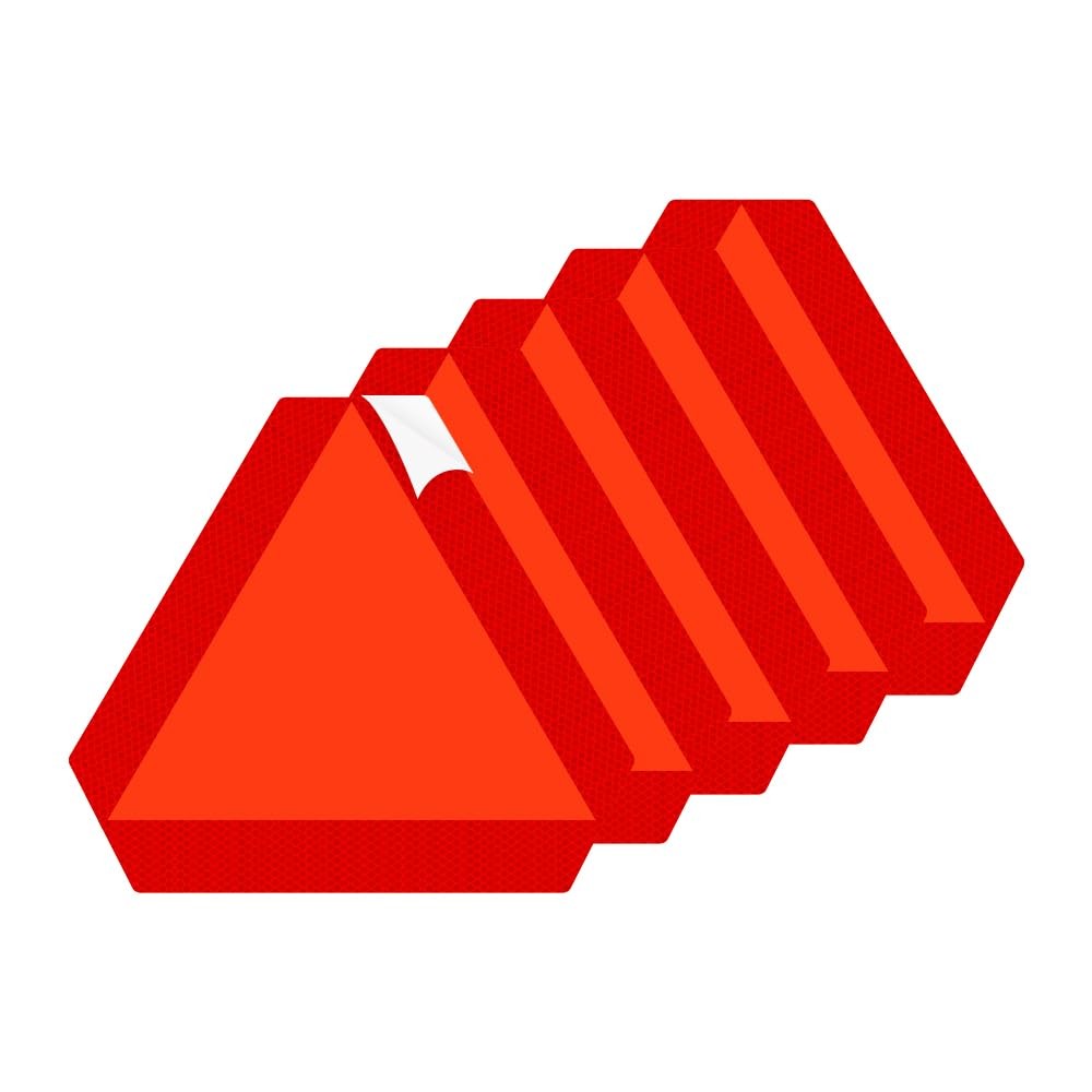 Slow Moving Vehicle Sign, 7 x 8 inches Diamond Grade Reflective Triangle Sticker