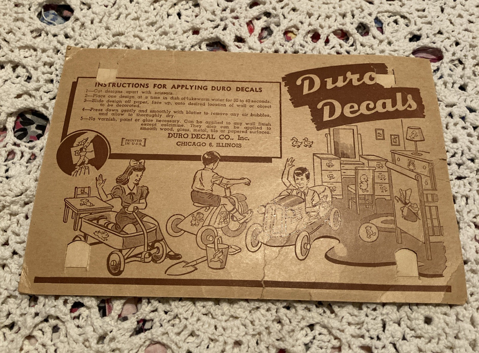 Vintage Lambs Sheep Duro Decals Transfer