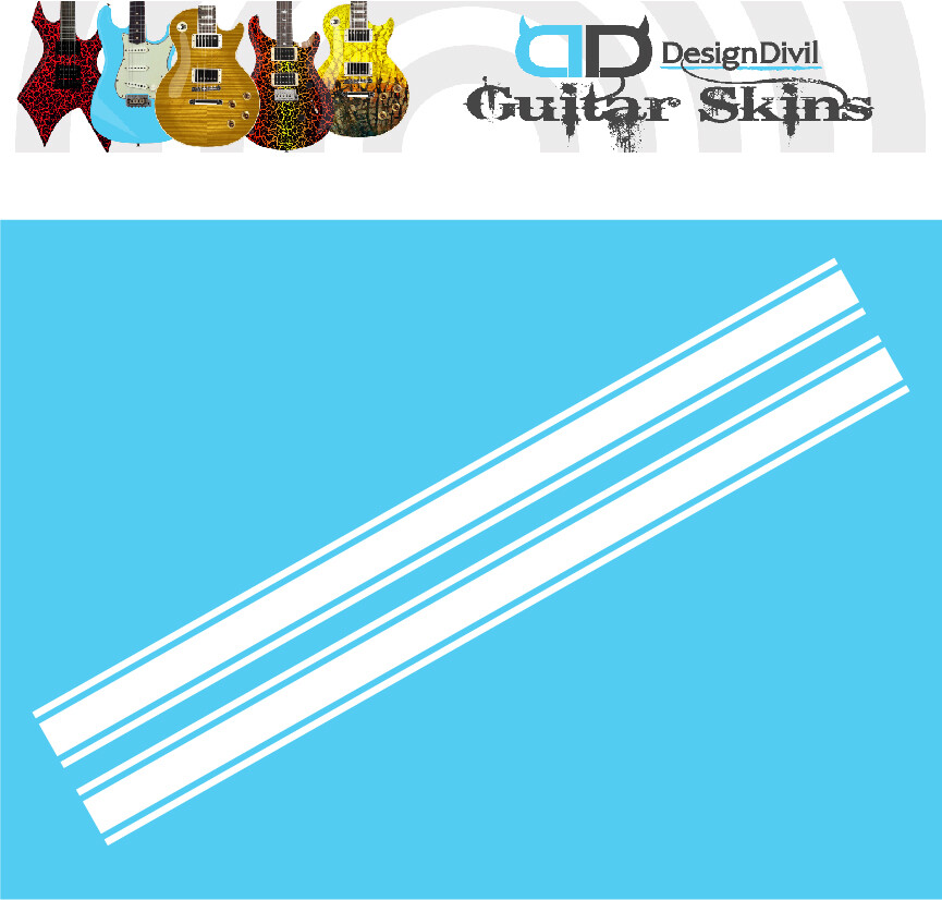 Customized Racing Stripes Decal Sticker for Guitars & Basses 13 Colour Options
