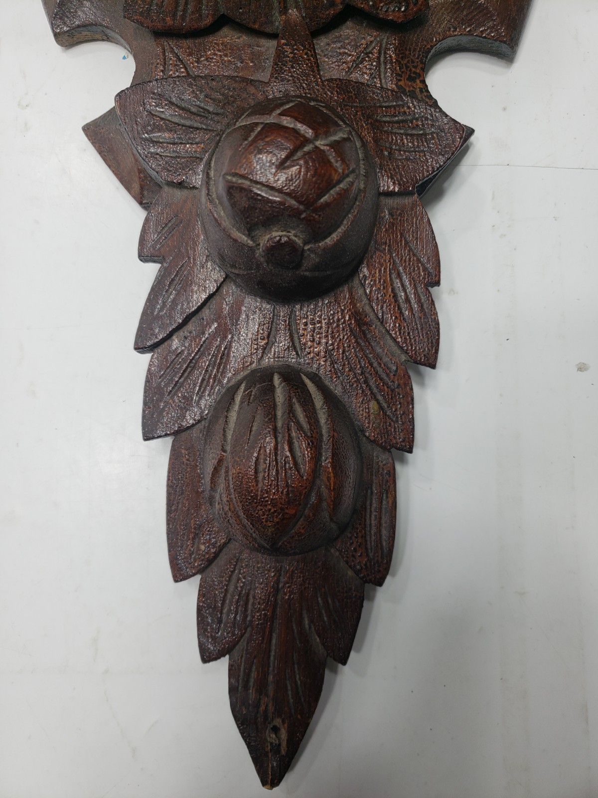 Antique Mid-Late 19th Century Black Forest Carved American Eagle Wall Shelf