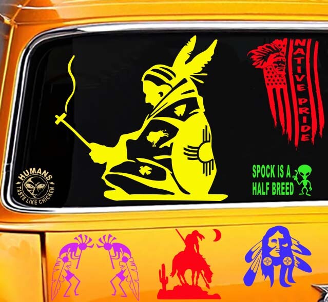 Zia Medicine Man Pipe Native American Hopi Lumbee Pueblo Navajo Sticker Decal