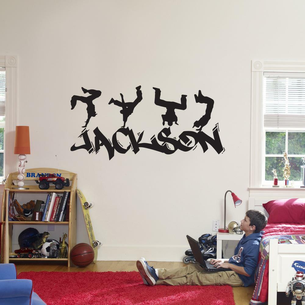 PERSONALIZED NAME Graffiti WALL STICKER Bedroom Decal Art Mural Stencil ST327