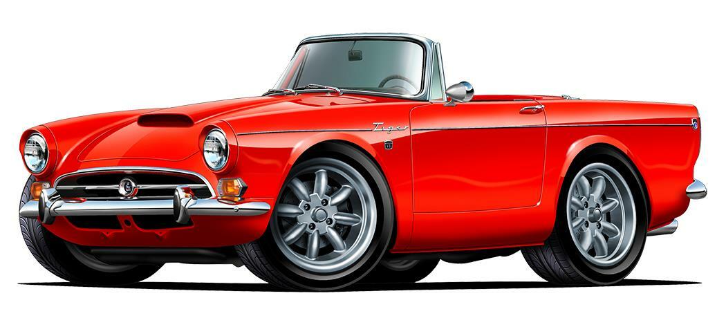 Sunbeam Tiger Sports Car Garage Sign Wall Art Graphic Sticker