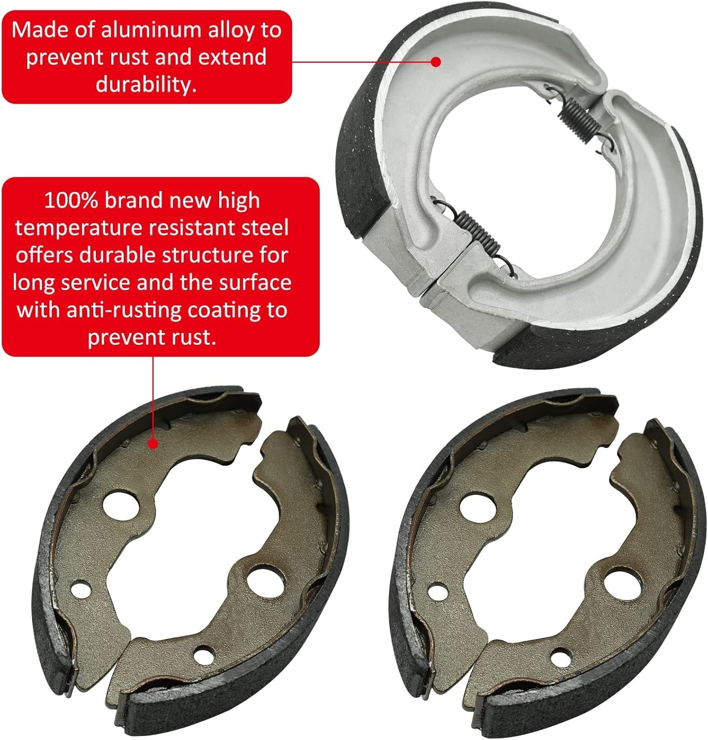 Brake Shoes Kit Front & Rear for Honda Fourtrax 300 4×4 1988-2000 TRX300 TRX3…