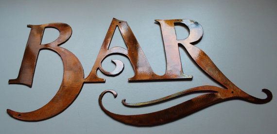 BAR Metal Wall Art – Copper – 8" x 17"
