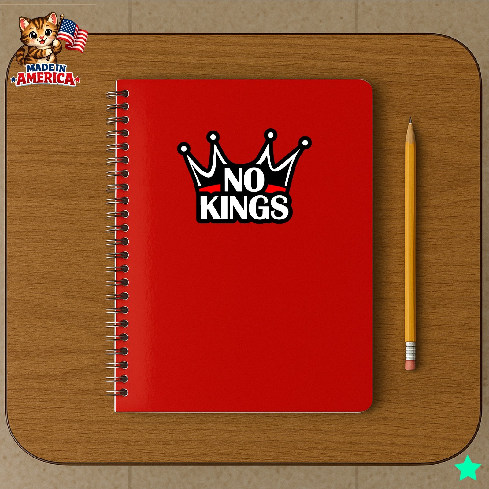 No Kings Decal Sticker Protest Day 2026 Political Anti Trump MAGA War King Crown