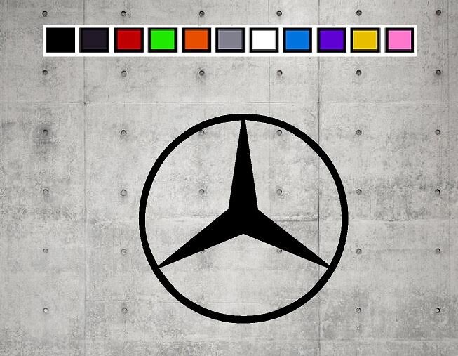 MERCEDES LOGO Vinyl Decal Sticker Emblem Car Truck Window 4" 6" 8"