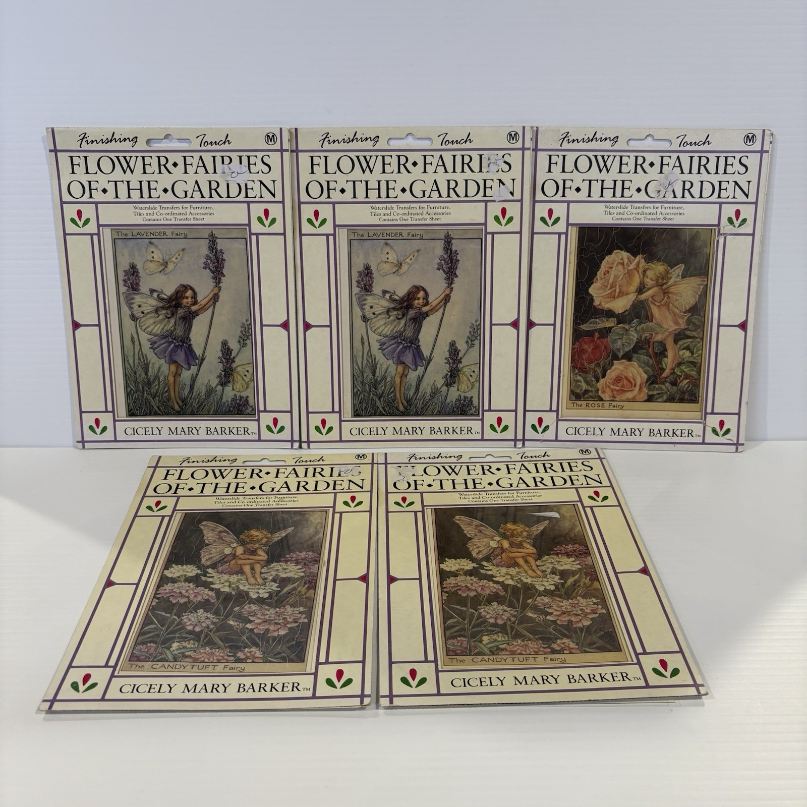 Flower Fairies Of The Garden Cicely Mary Barker 6” Water Transfer Decal 1991