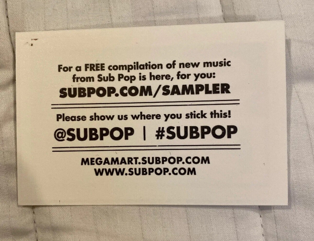 Sub Pop Records-Seattle Classic Sticker – NIRVANA TAD MUDHONEY PEARL JAM GRUNGE