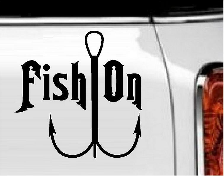 Fish On Vinyl Decal Home Décor 6" x 6"