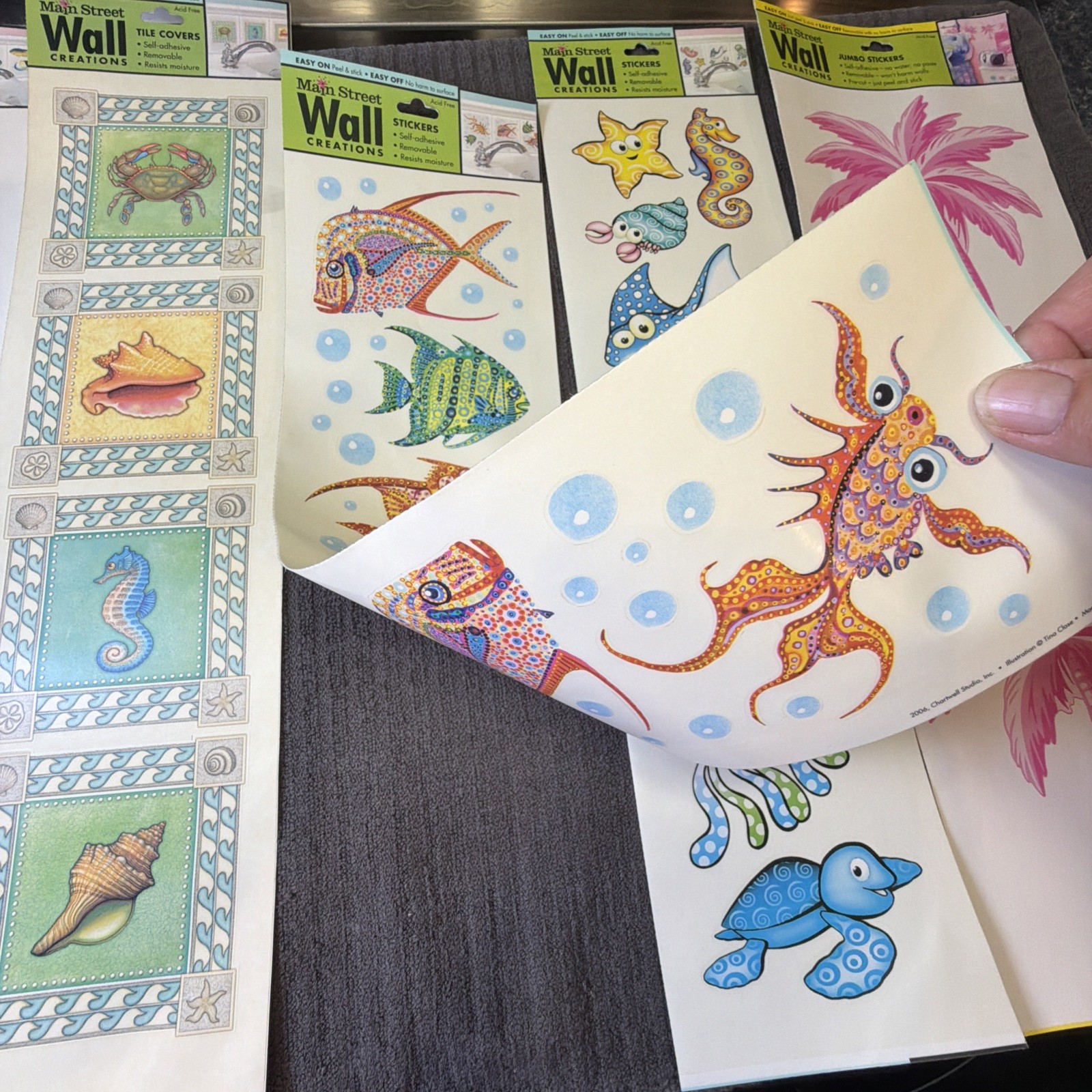 58+ Stickers Street Wall Creations Decor Wall Ocean Fish Tropical Bed Bath
