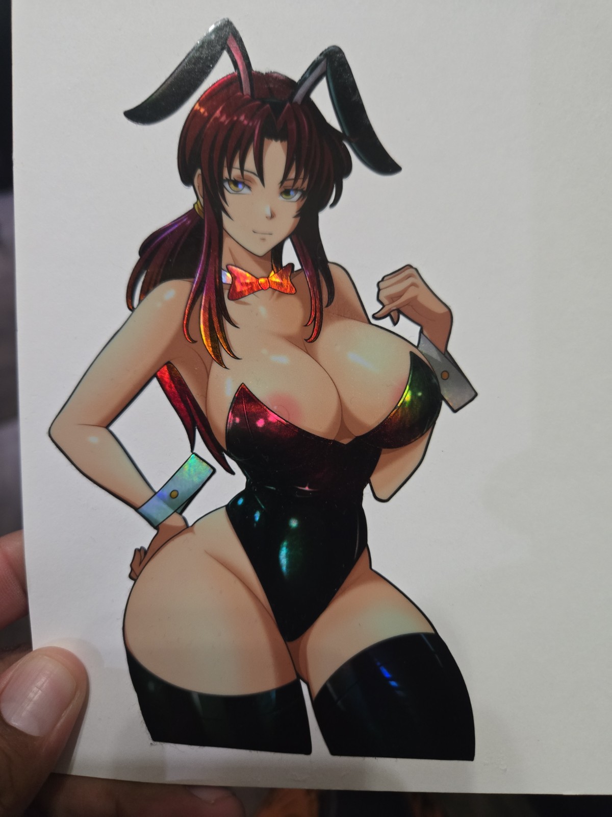 6" Spotholographic Weatherproof Waifu Vinyl Sticker Revy Lagoon Bunny
