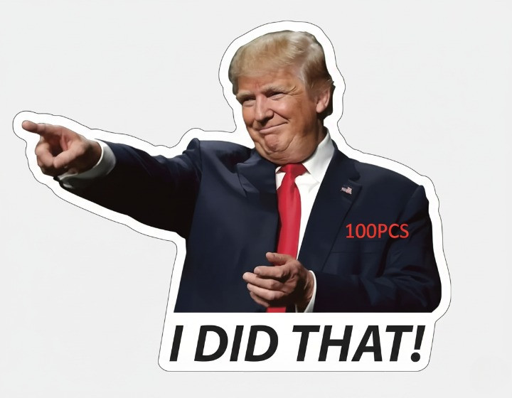 100pcs Anti Trump Gas Pump Stickers Decals Funny Political Meme Labels