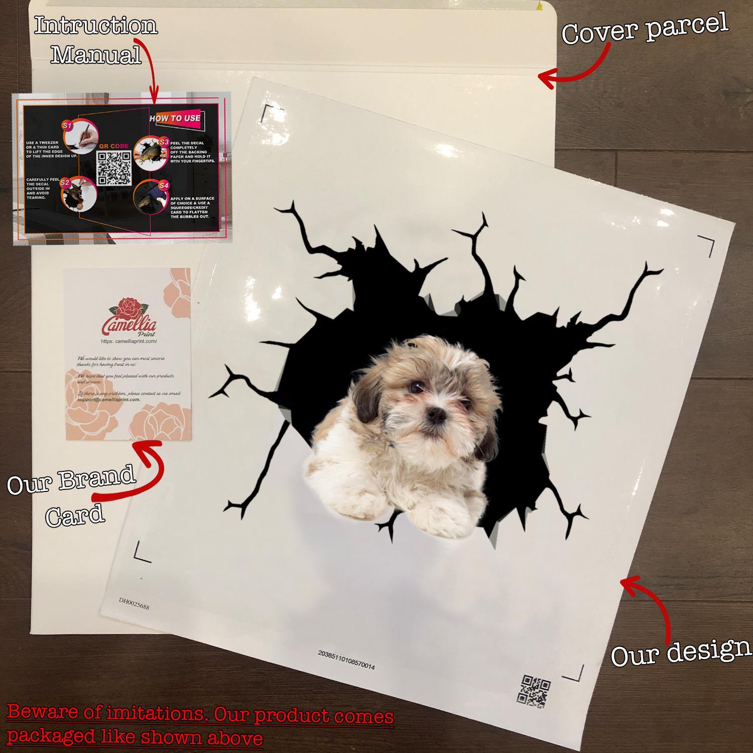 Shih Tzu Window Sticker Shih Poo Car Decals Funny Jokes Small Garage Atickers